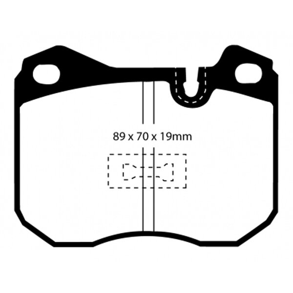 Bremsbeläge / Bremsbelagsatz EBC (BlackStuff) für Porsche 944 2,5-2,7L - Vorderachse