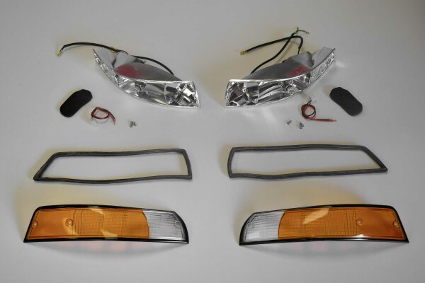 Blinker komplett für Porsche 911 69-73 (EU / Schwarz) - Paar