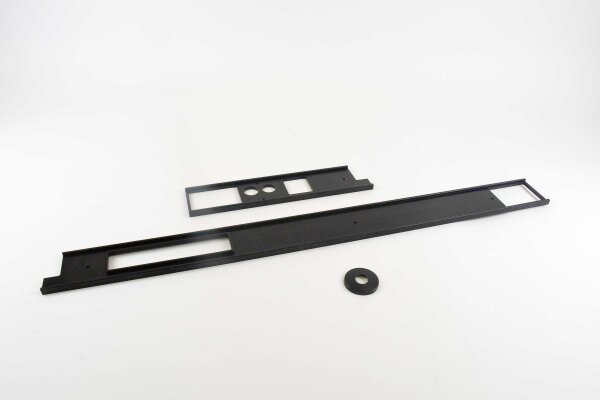 Armaturenbrett Zierleisten-Kit "Singer Style" für Porsche 964 ohne Radioschacht - schwarz exloxiert