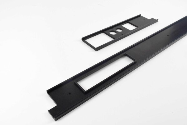 Armaturenbrett Zierleisten-Kit "Singer Style" für Porsche 964 ohne Radioschacht - schwarz exloxiert