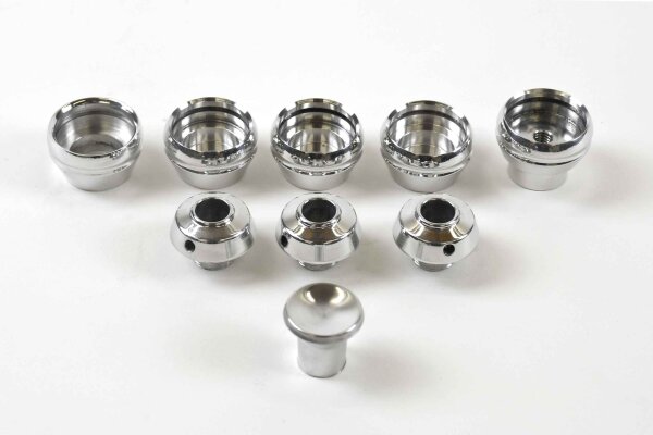 Schalter Set für Armaturenbrett Zierleisten-Kit "Singer Style" für Porsche 964 - poliert