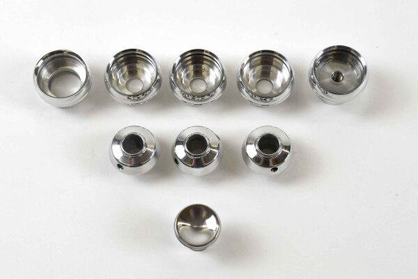 Schalter Set für Armaturenbrett Zierleisten-Kit "Singer Style" für Porsche 964 - poliert