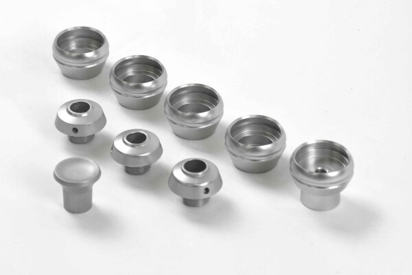 Schalter Set für Armaturenbrett Zierleisten-Kit "Singer Style" für Porsche 964 - farblos eloxiert