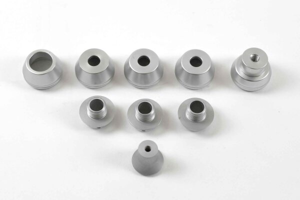 Schalter Set für Armaturenbrett Zierleisten-Kit "Singer Style" für Porsche 964 - farblos eloxiert