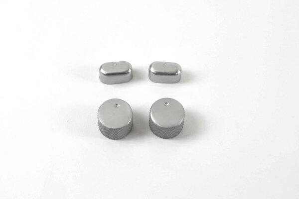 Climate control knob-kit for dash trim "Singer Style" for Porsche 964 - clear anodized