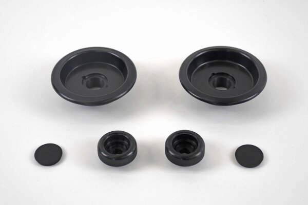 Door Lock Kit for Porsche 911 / 964 / 993 / 928, made of aluminum - black anodized