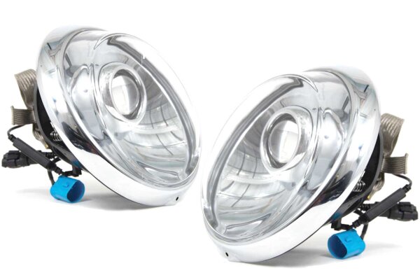 LED Headlamp Set (Single Beam) for Porsche 911 / 964 - Chrome