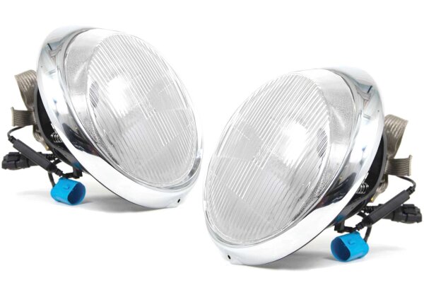 LED Headlamp Set (Single Beam) for Porsche 911 / 964 - Chrome