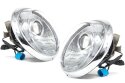 LED Headlamp Set (Single Beam) for Porsche 911 / 964 - Chrome (H4 Lens - clear)