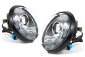 LED Scheinwerfer (Single Beam) f&uuml;r Porsche 911 / 964 - Schwarz (H4 Glas - klar)